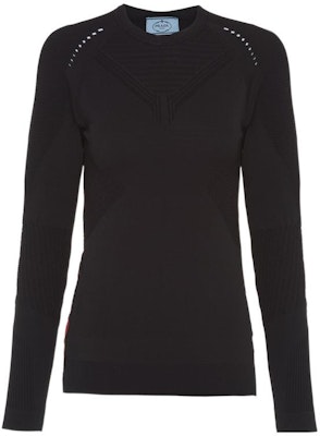 (W) 프라다 FW22 블랙 솔리드 컬러 크루넥 긴팔 스웨터 124B62-1YCE-F0967-S-211 Order (W) 프라다 FW22 블랙 솔리드 컬러 크루넥 긴팔 스웨터 124B62-1YCE-F0967-S-211