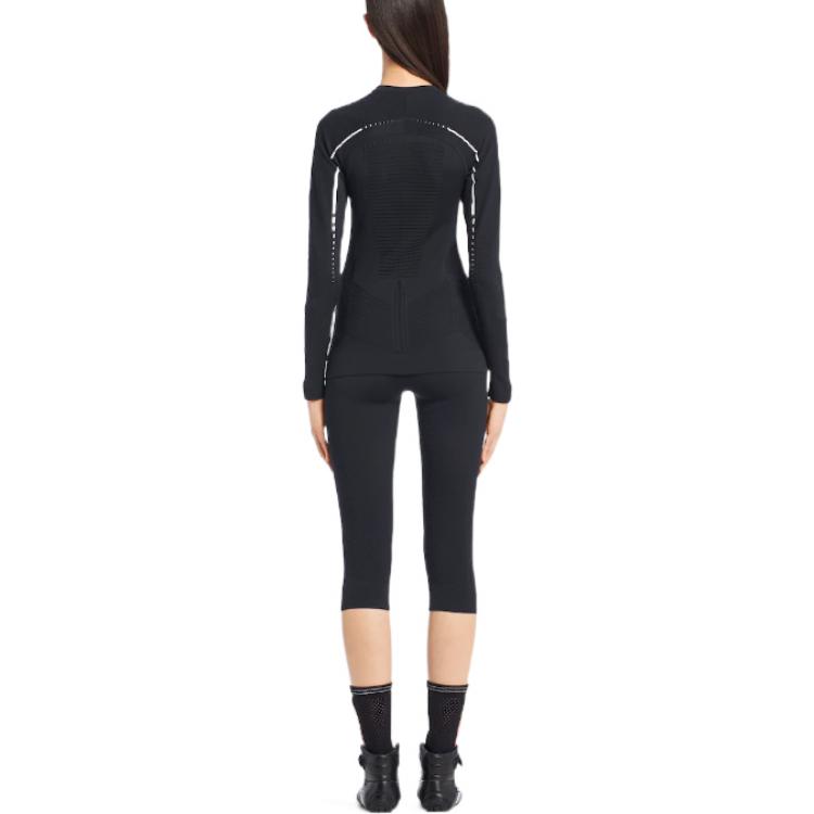 Shop (W) 프라다 FW22 블랙 솔리드 컬러 크루넥 긴팔 스웨터 124B62-1YCE-F0967-S-211