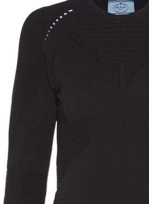 (W) 프라다 FW22 블랙 솔리드 컬러 크루넥 긴팔 스웨터 124B62-1YCE-F0967-S-211 Sizing (W) 프라다 FW22 블랙 솔리드 컬러 크루넥 긴팔 스웨터 124B62-1YCE-F0967-S-211