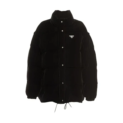 (Women) PRADA FW22 Black Solid Color Long-Sleeve Jacket 29X805-1XJX-F0002-S-222