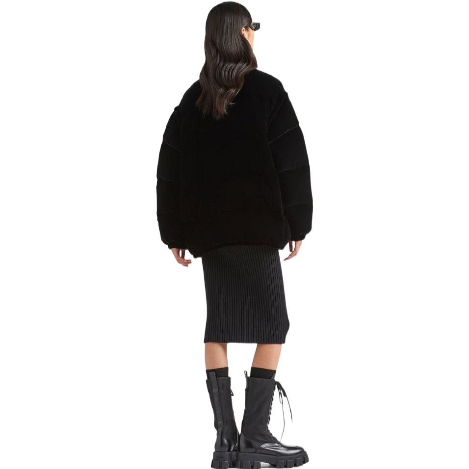 Shop (W) PRADA FW22 黑色純色長袖外套 29X805-1XJX-F0002-S-222