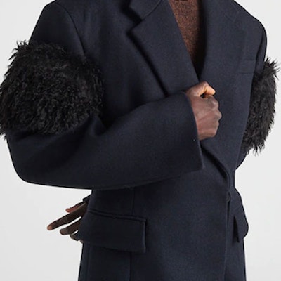 (Women) PRADA FW22 Dark Blue Solid Button-Up Long Sleeve Coat P655PP-117O-F0008-S-222 Purchase (Women) PRADA FW22 Dark Blue Solid Button-Up Long Sleeve Coat P655PP-117O-F0008-S-222