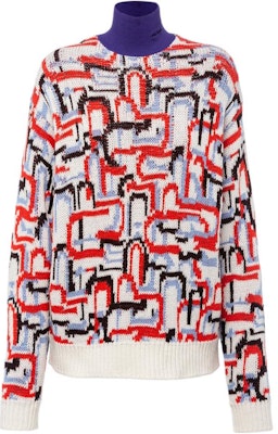 (W) Suéter de Cachemir Cuello Alto Geométrico Naranja PRADA FW22. P26474-114C-F0049-S-222 Order (W) Suéter de Cachemir Cuello Alto Geométrico Naranja PRADA FW22. P26474-114C-F0049-S-222