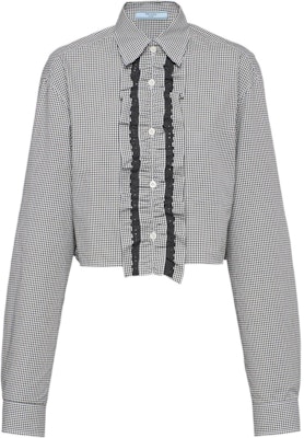(Women) PRADA FW22 Grey Checkered Long-Sleeve Sun Protection Shirt. P407GC-109C-F0002-S-221 Buy (Women) PRADA FW22 Grey Checkered Long-Sleeve Sun Protection Shirt. P407GC-109C-F0002-S-221