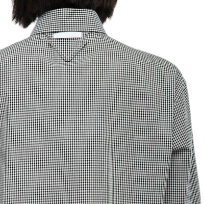 (Women) PRADA FW22 Grey Checkered Long-Sleeve Sun Protection Shirt. P407GC-109C-F0002-S-221 Sizing (Women) PRADA FW22 Grey Checkered Long-Sleeve Sun Protection Shirt. P407GC-109C-F0002-S-221