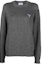 Buy (W) PRADA FW22 Sweater Abu-Abu Solid Knit Crewneck. P24R1A-102N-F0480-S-221