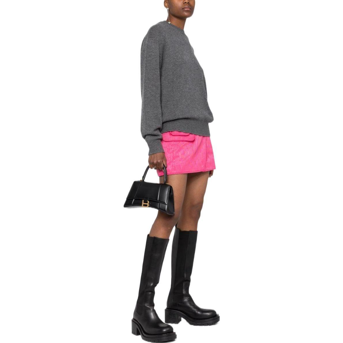 Purchase (W) PRADA FW22 Sweater Abu-Abu Solid Knit Crewneck. P24R1A-102N-F0480-S-221