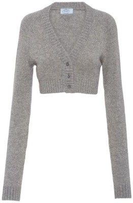 (W) PRADA 秋冬22 灰色V领修身羊绒毛衣 P25I65-10CE-F0031-S-221 Order (W) PRADA 秋冬22 灰色V领修身羊绒毛衣 P25I65-10CE-F0031-S-221