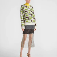 Lookbook (W) PRADA FW22 常春藤綠撞色高領套頭毛衣 P26474-114B-F077G-S-222