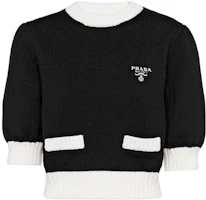 Order (W) PRADA 2022秋冬Logo針織毛衣 黑色 P24I1R-1ZO5-F0967-S-212