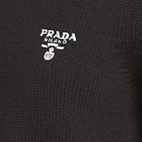 Sizing (W) PRADA 2022秋冬Logo針織毛衣 黑色 P24I1R-1ZO5-F0967-S-212