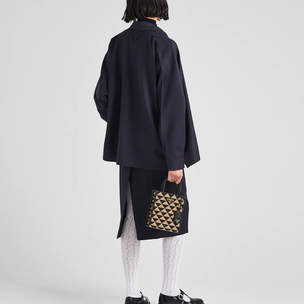 Shop (W) プラダ FW22 ネイビーブルーシャツ P495F-108W-F0008-S-221