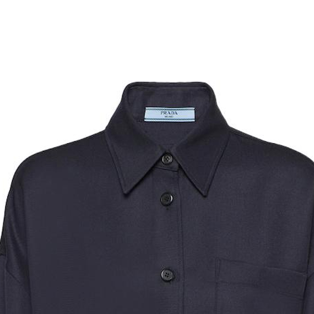 Purchase (W) プラダ FW22 ネイビーブルーシャツ P495F-108W-F0008-S-221