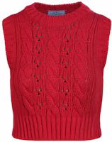 Order (Women) PRADA FW22 Red Sleeveless Pullover Knit Vest. P29A02-11F9-F0011-S-221