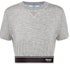 Order (Women) PRADA FW22 Slim Fit Short Sleeve Cropped T-Shirt Grey. 39537-10H1-F0031-S-221