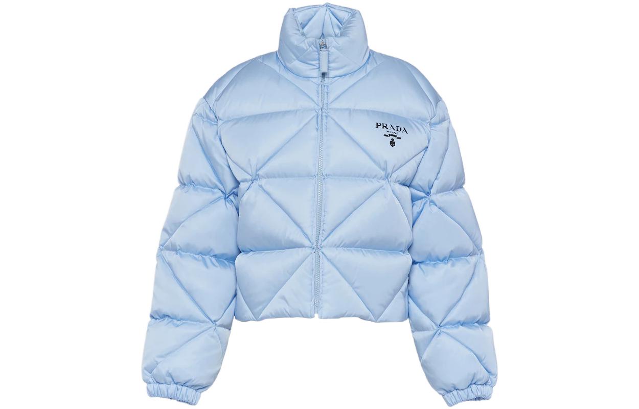 (Women) PRADA FW22  Solid Logo Zip-Up Jacket Blue 291947-1WQ8-F0076-S-202 圖 2