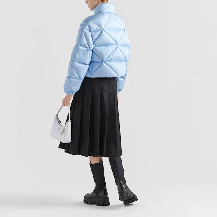 (Women) PRADA FW22  Solid Logo Zip-Up Jacket Blue 291947-1WQ8-F0076-S-202 圖 4