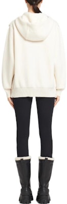 (Women) PRADA FW22 White Hoodie with Letter Pattern Design. P25I09-1Y1J-F0K74-S-212 Shop (Women) PRADA FW22 White Hoodie with Letter Pattern Design. P25I09-1Y1J-F0K74-S-212