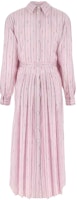 (Women) PRADA FW22 Pink Patterned Striped Long-Sleeve Midi Dress for Women. P3H53-1TK8-F0028-S-222 (Women) PRADA FW22 Pink Patterned Striped Long-Sleeve Midi Dress for Women. P3H53-1TK8-F0028-S-222