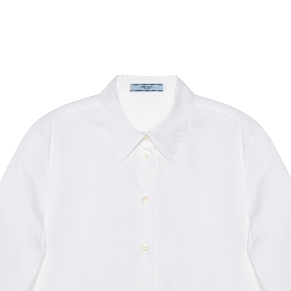 Sizing (W) PRADA FW22 女款白色長袖防曬襯衫簡約設計 P405GS2211XV2-F0009