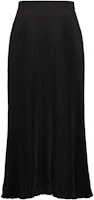 Order (W) PRADA FW22 女款黑色提花緞面中長裙 P136U-11DW-F0002-S-222