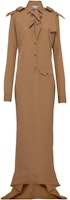 (Women) PRADA FW23 Beige Long Sleeve Slim Fit Maxi Dress. P3K95R-127S-F0594-S-232 (Women) PRADA FW23 Beige Long Sleeve Slim Fit Maxi Dress. P3K95R-127S-F0594-S-232