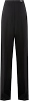 (Women) PRADA FW23 Black Loose-Fit Casual Pants with Solid Logo Design. P230H-12I1-F0002 (Women) PRADA FW23 Black Loose-Fit Casual Pants with Solid Logo Design. P230H-12I1-F0002