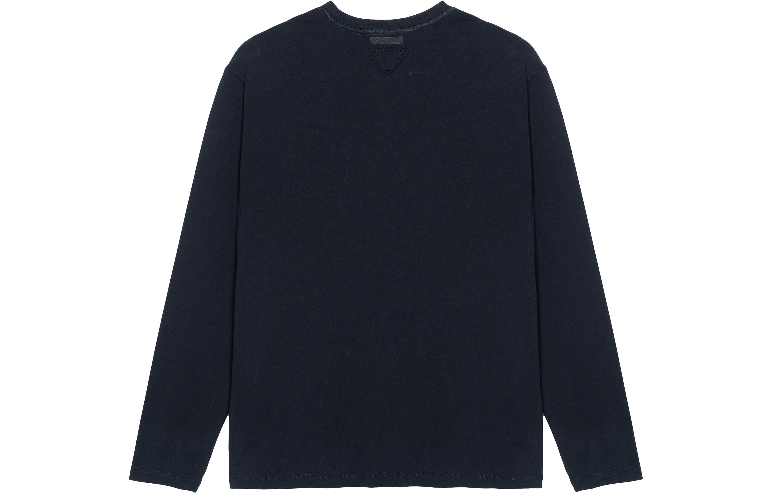 Lookbook (W) 프라다 FW23 블랙 솔리드 컬러 크루넥 풀오버 스웨터 34646R-13BC-F0002