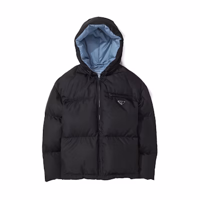 (Women) PRADA FW23 Black Solid Color Hooded Zip-Up Jacket 29B408-11C9-F0002