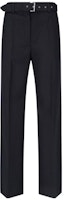 (Women) PRADA FW23 Black Wool Casual Pants with Solid Color Belt Detail. P274GY-108N-F0002 (Women) PRADA FW23 Black Wool Casual Pants with Solid Color Belt Detail. P274GY-108N-F0002