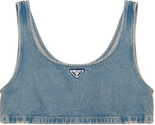 (W) PRADA 2023秋冬蓝色中号标志短款露脐背心。 GFT024-13Z6-F0BAN-S-OOO Buy (W) PRADA 2023秋冬蓝色中号标志短款露脐背心。 GFT024-13Z6-F0BAN-S-OOO