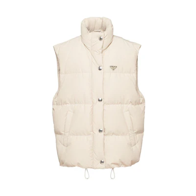 (Women) PRADA FW23 Sleeveless Down Vest Jacket Off-White 29X131-13GP-F0F24