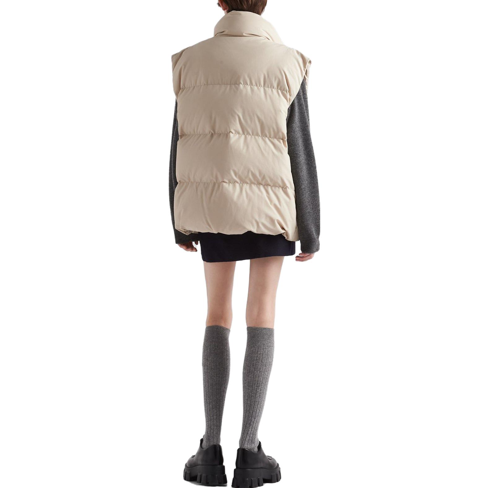 Shop (Women) PRADA FW23  Sleeveless Down Vest Jacket Off-White 29X131-13GP-F0F24