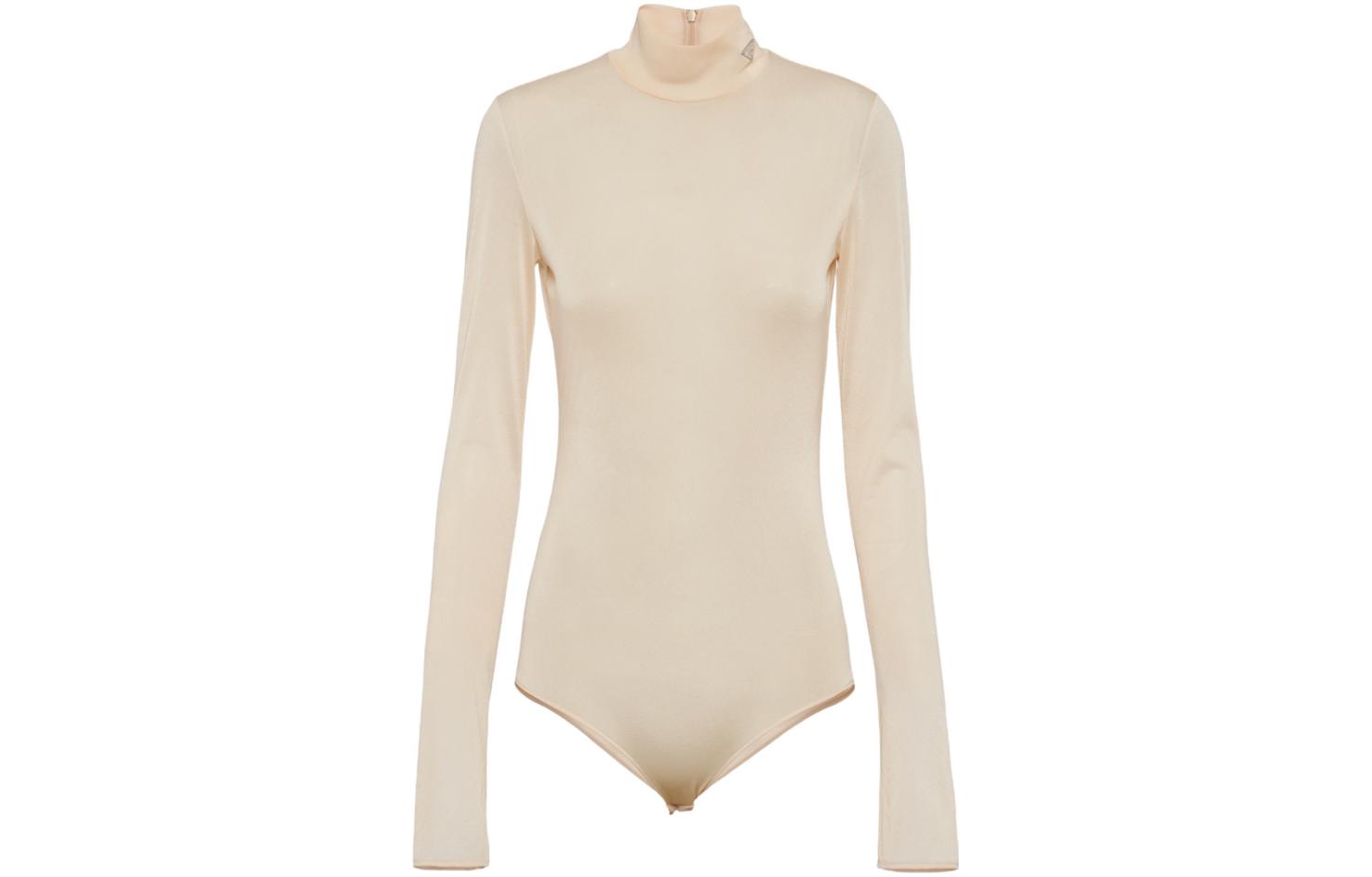 (Women) PRADA FW23  Solid Color Turtleneck Long Sleeve Jumpsuit Casual Wear 32152-130U-FOF24-S-OOO