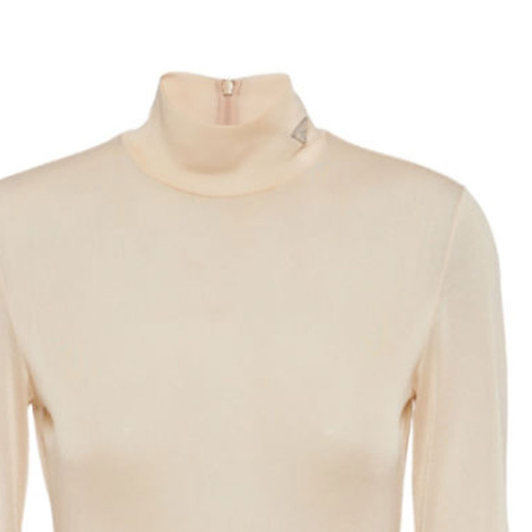 Cheap (Women) PRADA FW23  Solid Color Turtleneck Long Sleeve Jumpsuit Casual Wear 32152-130U-FOF24-S-OOO