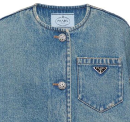 (Women) PRADA FW23 Washed Denim Short Jacket Blue GFB309-13Z6-F0BAN-S-OOO Purchase (Women) PRADA FW23 Washed Denim Short Jacket Blue GFB309-13Z6-F0BAN-S-OOO