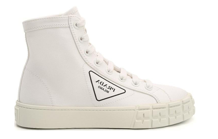 Order (W) Prada Gabardine Wheel Tinggi 'Putih' 1T941L-GUD-F0009