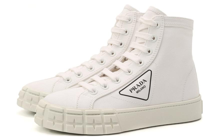 Lookbook (W) Prada Gabardine Wheel Tinggi 'Putih' 1T941L-GUD-F0009