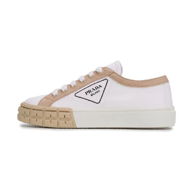 (W) Prada Gabardine Wheel Low 'White Khaki'