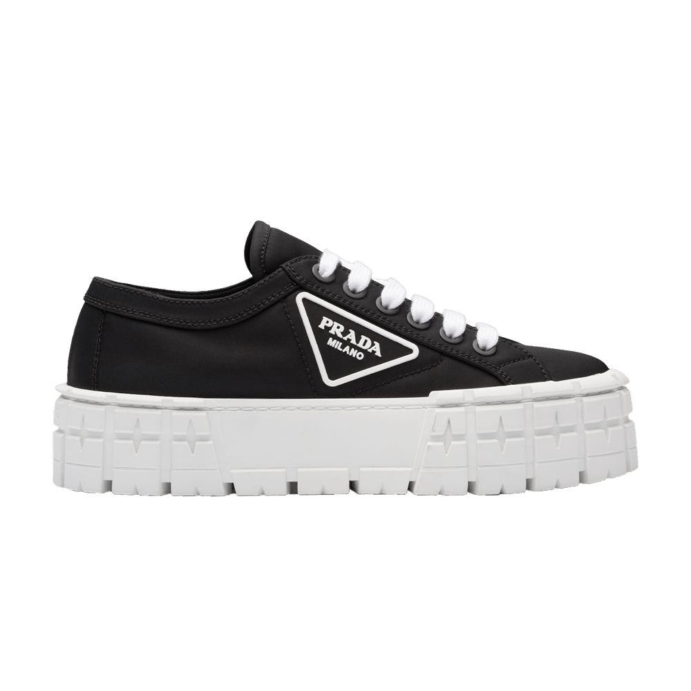 (W) Prada Gabardine Wheel Platform 'Black White'