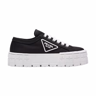 (W) Prada Gabardine Wheel Platform 'Black White'