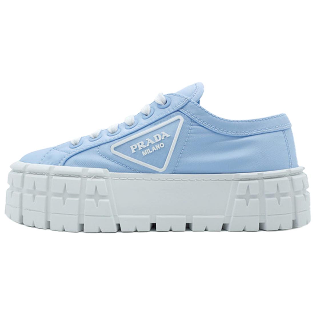 (Women) Prada Gabardine Wheel Platform 'Light Blue'  1E260M-3LFX-F0076