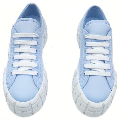 (Women) Prada Gabardine Wheel Platform 'Light Blue' 1E260M-3LFX-F0076 Lookbook (Women) Prada Gabardine Wheel Platform 'Light Blue' 1E260M-3LFX-F0076