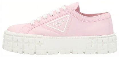 (Women) Prada Gabardine Wheel Platform 'Pink' 1E260M-3LFX-F0E18 (Women) Prada Gabardine Wheel Platform 'Pink' 1E260M-3LFX-F0E18