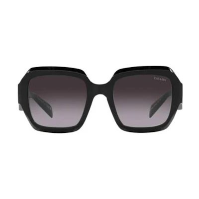(Women) PRADA Gradient Design Acetate Irregular Sunglasses Black PR28ZS16K90A