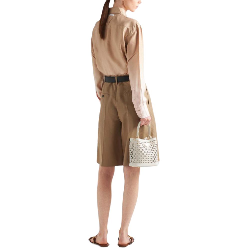 (Women) PRADA Gradient Effect Single-Breasted Long Sleeve Shirt Women Beige P413H-14J3-F0065-S-OOO 圖 4