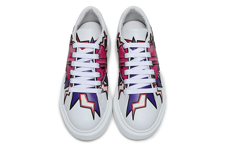 Shop (W) Prada Graphic Heart Plateau-Sneaker ''Weiß Bunt'' 1E805L_3L2B_F0009_F_045