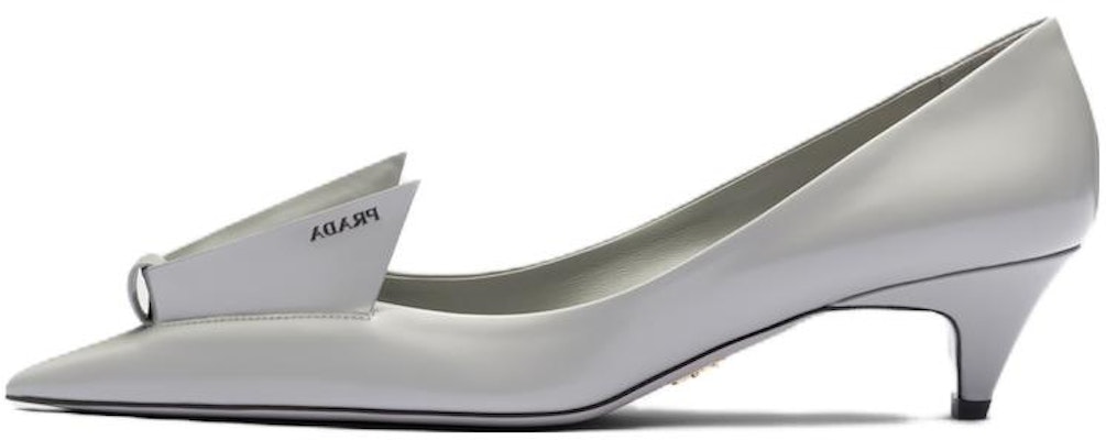 (Women) Prada Heeled Mules 'Cloud Grey' 1I290N_055_F0424_F_A045 Buy (Women) Prada Heeled Mules 'Cloud Grey' 1I290N_055_F0424_F_A045