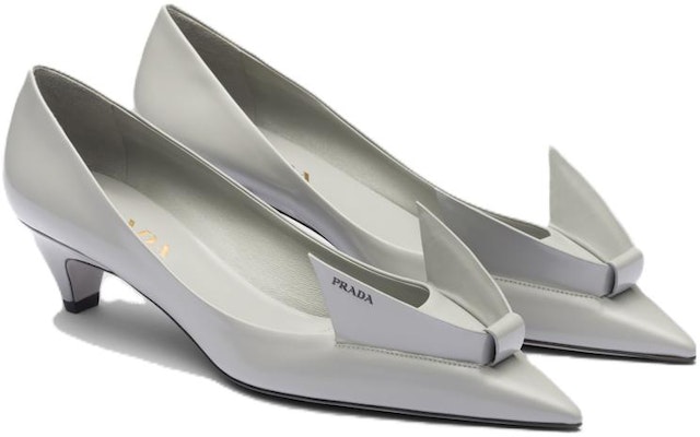 (Women) Prada Heeled Mules 'Cloud Grey' 1I290N_055_F0424_F_A045 Order (Women) Prada Heeled Mules 'Cloud Grey' 1I290N_055_F0424_F_A045