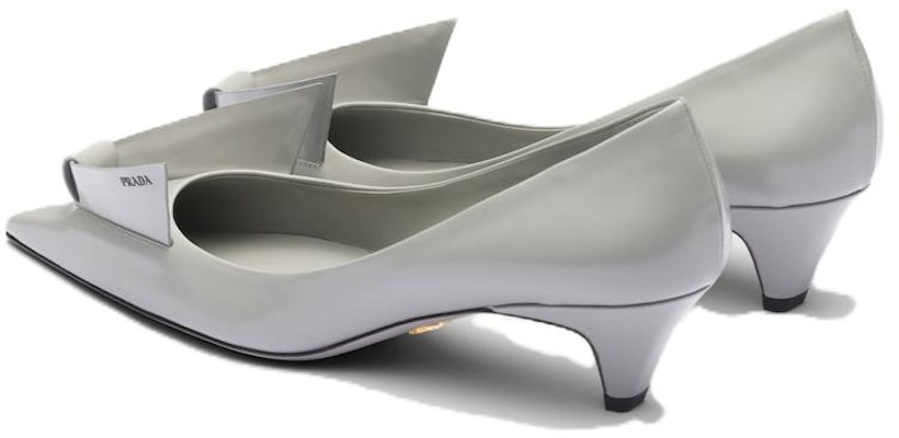 (W) Prada Tumit Tinggi Mules 'Cloud Grey' 1I290N_055_F0424_F_A045 Lookbook (W) Prada Tumit Tinggi Mules 'Cloud Grey' 1I290N_055_F0424_F_A045